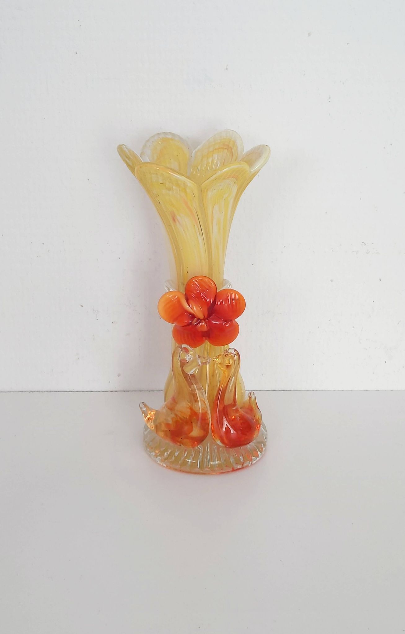 Paire de vases en verre d'art