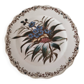 Sanejouand & Graves Clairefontaine plate, polychrome Tavia decoration