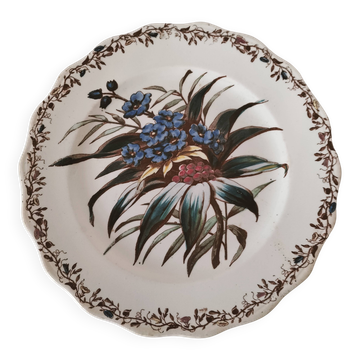 Assiette Sanejouand & Graves Clairefontaine, décor Tavia polychrome