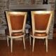 Pair of chairs carts Louis XVI garnish fine leather XIX