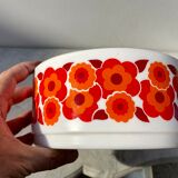 Rainbow bowl lotus orange and red vintage 70s tbe