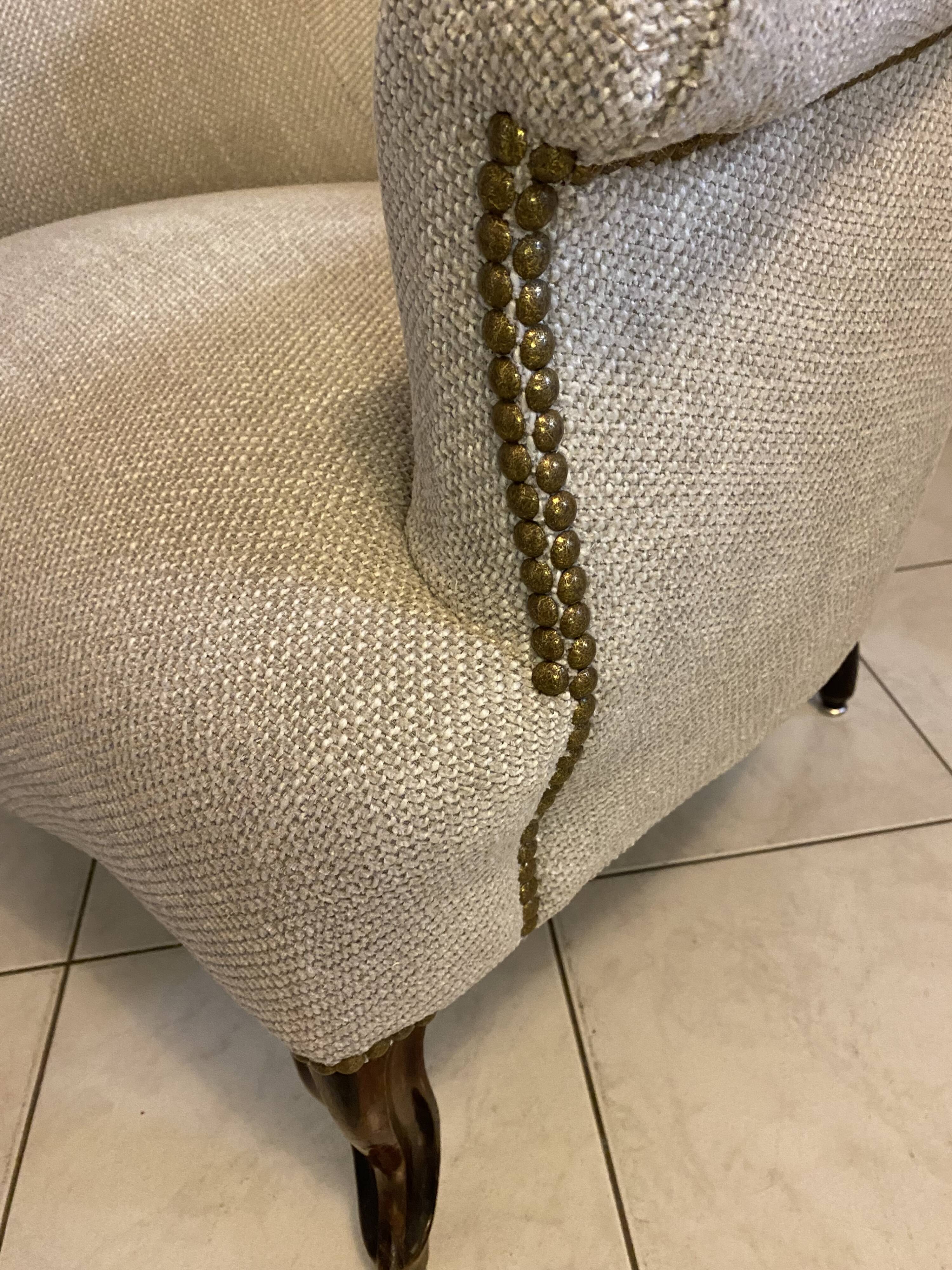 Fauteuil crapaud ancien restauré