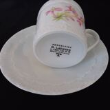 Set of six coffee cups and saucers, Limoges, Goumot Labesse