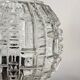 Ceiling light or globe wall light, moulded glass, 14 cm, porcelain rose.