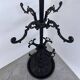 Large ornate cast iron hall tree coat stand with 12 hooks