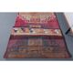 Vintage Turkish Hand-Knotted Wool Cotton Pink Runner Rug 94x358