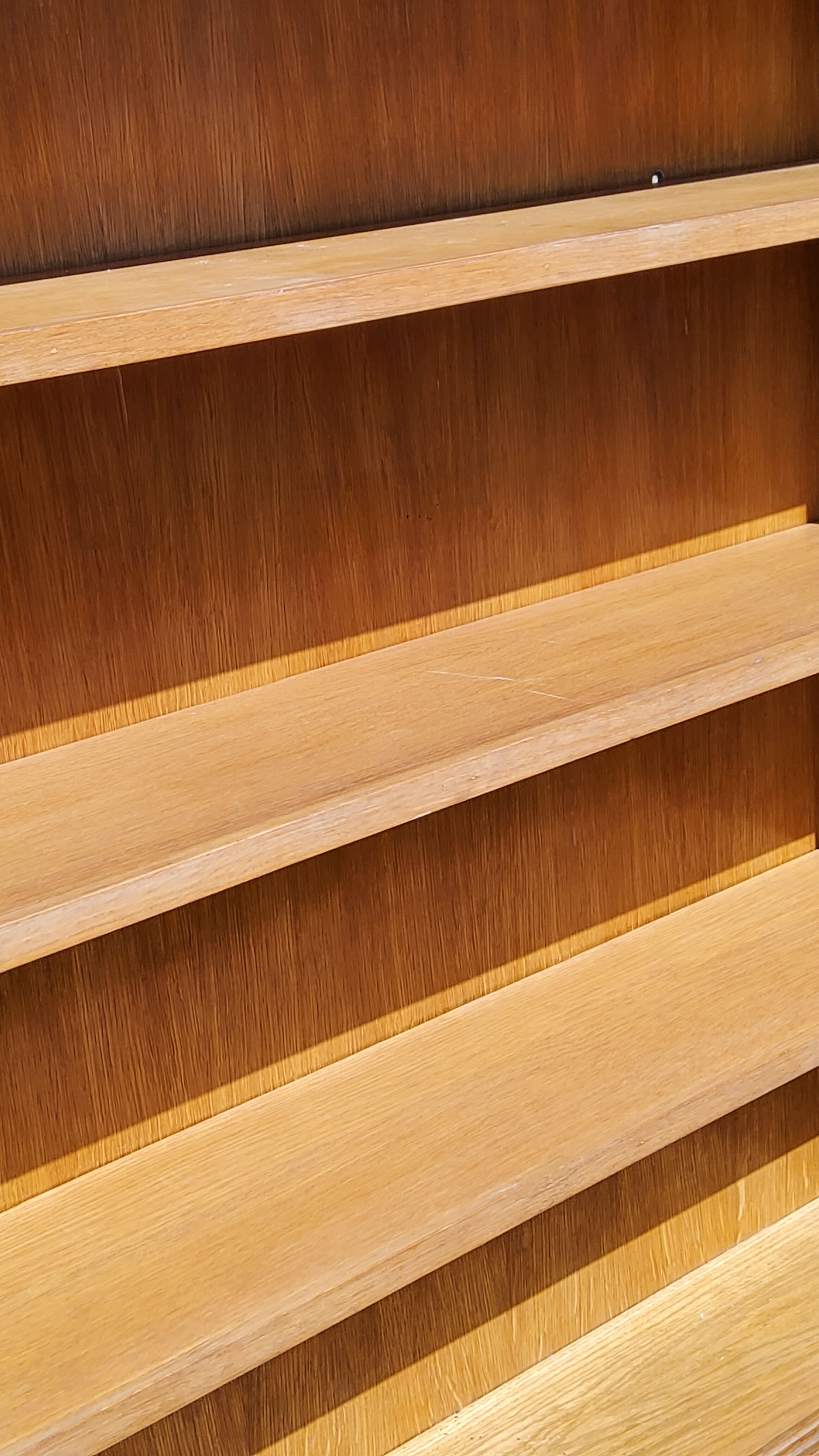 Wall shelf from the 50s in solid blond oak