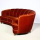 Art deco cabinetmaker banana sofa, 1940s