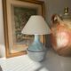Ceramic lamp base, 2m fabric cable