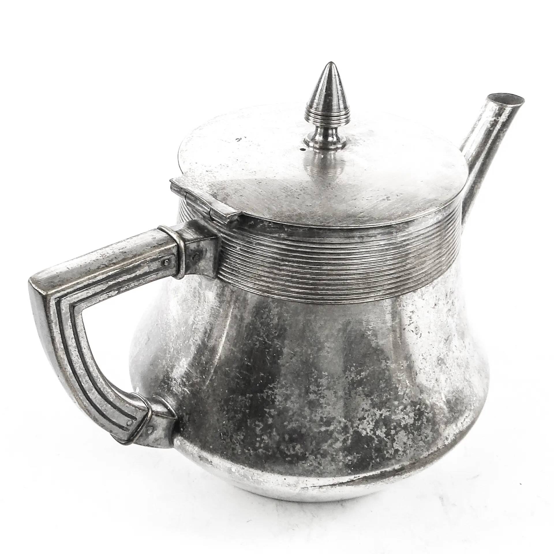 Art Nouveau silver-plated brass teapot, WMF, Germany, early 20th century