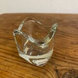 Trio of thick glass tea light candle holders
