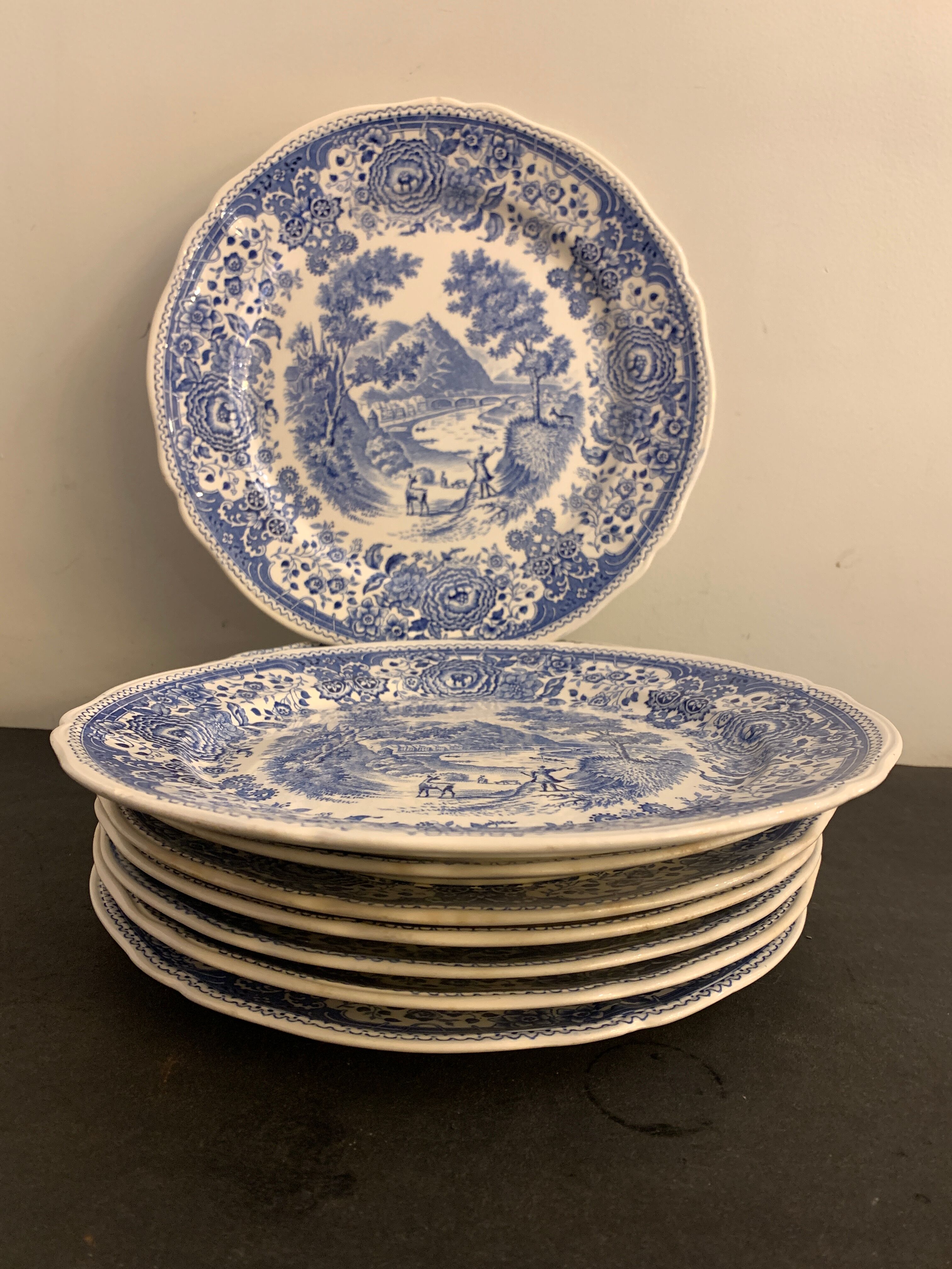 Set of 8 flat plates Villeroy and Boch Burgenland