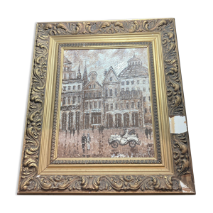 Peinture sur toile, scène