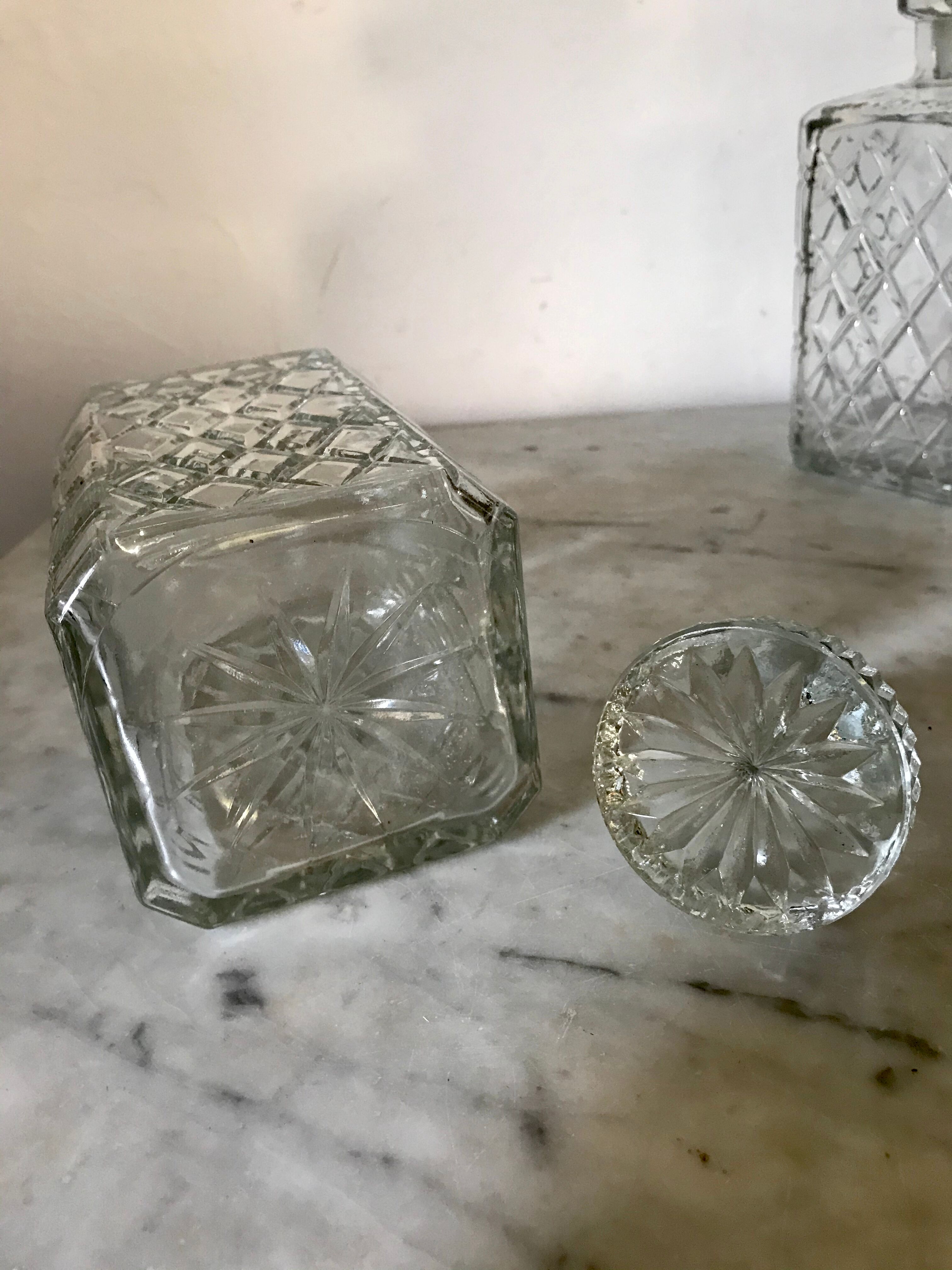 Crystal whisky carafes