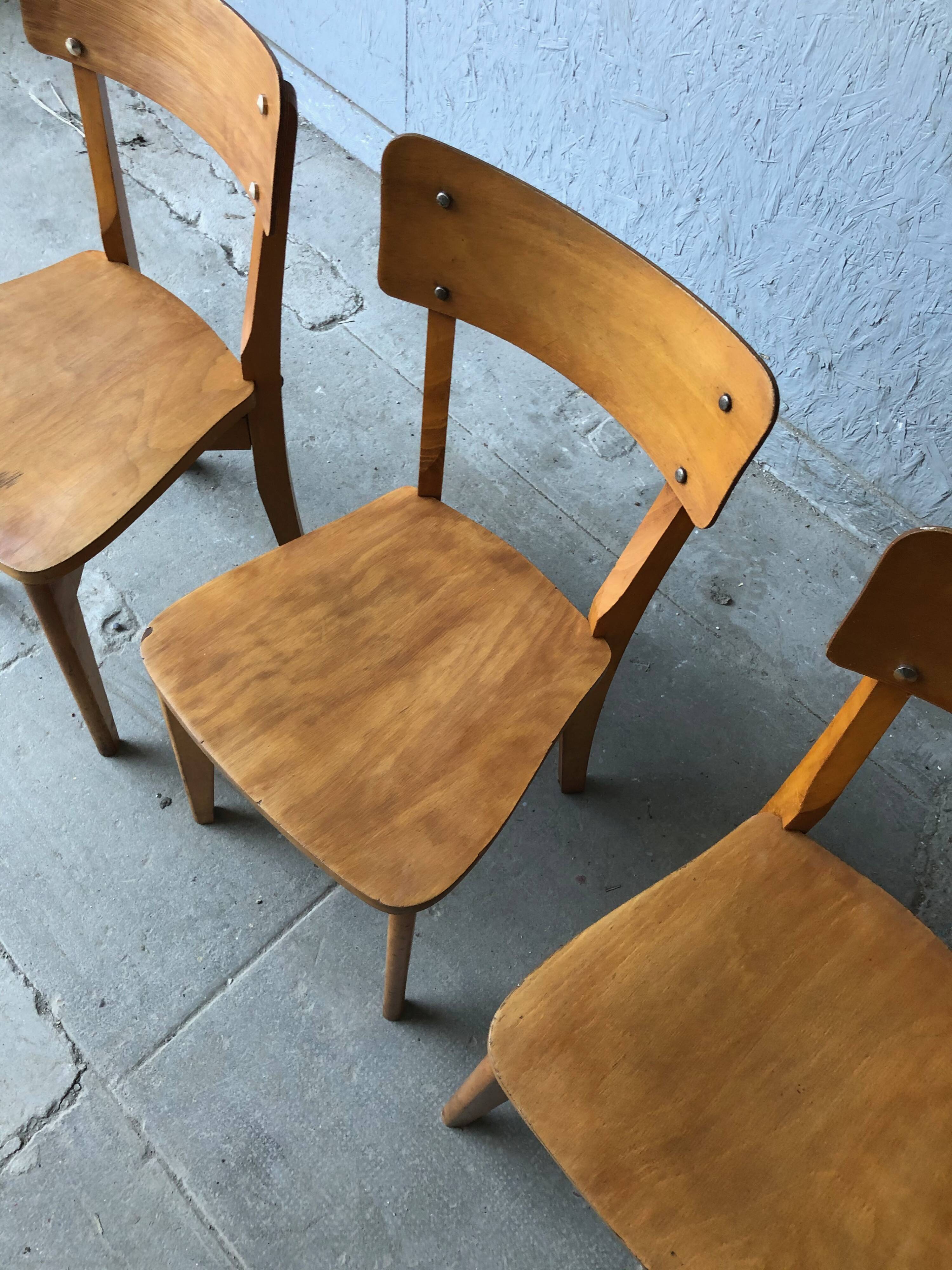 Set de 4 chaises bois Luterma