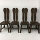Set of 4 Belgian Brutalist Dining Chairs from De Puydt, 1970’s