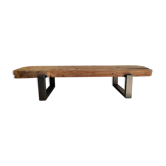 Low industrial style furniture in oak