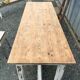 Farmhouse table with its two benches