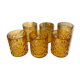 6 amber Pernod glasses