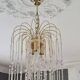 Lustre cascade italien ,perles de verre et pampilles