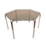 Hexagonal tubular dining table