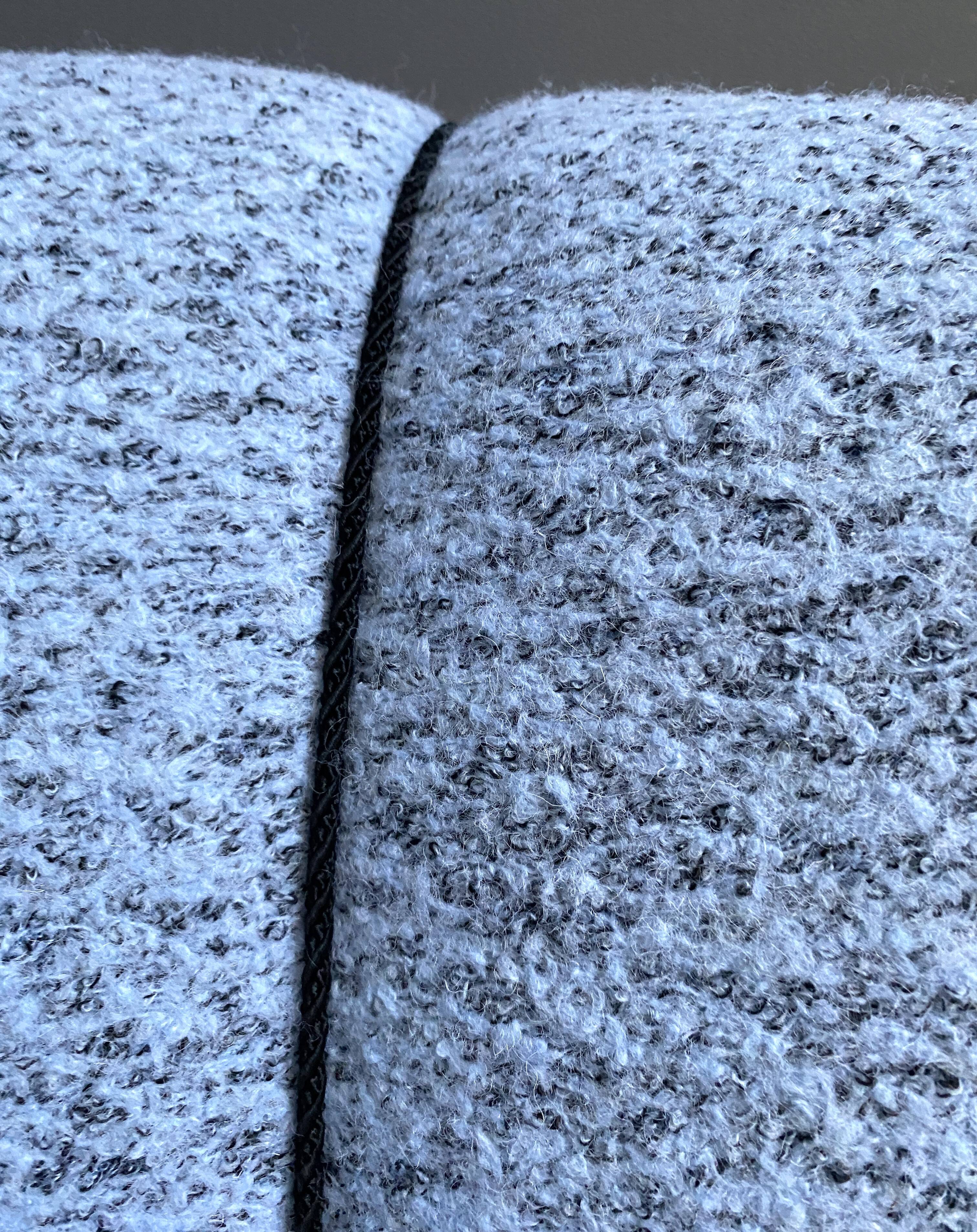 Blue wool cocktail chair 1960s