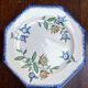 Set of 6 antique octagonal plates Longwy – Old Longwy