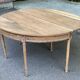Louis XVI console dining table, extendable, renovated walnut from the 18th century.