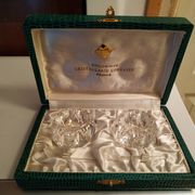 Paire de salerons en cristal de Lorraine