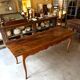 Dining table with 2 drawers in walnut, Louis XV period, 18th century. ☐ 188 x 70 cm