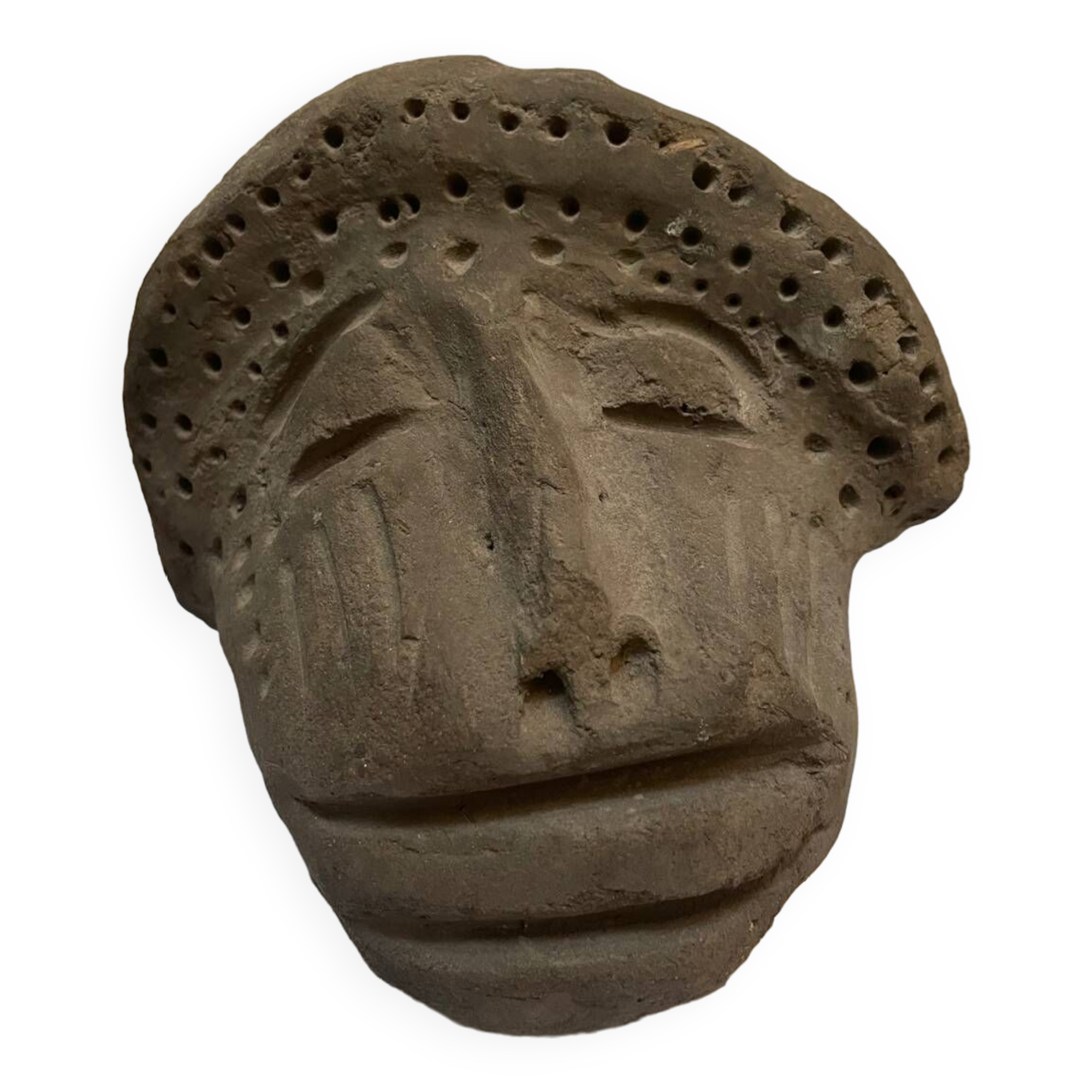 Primitive art head sculpture