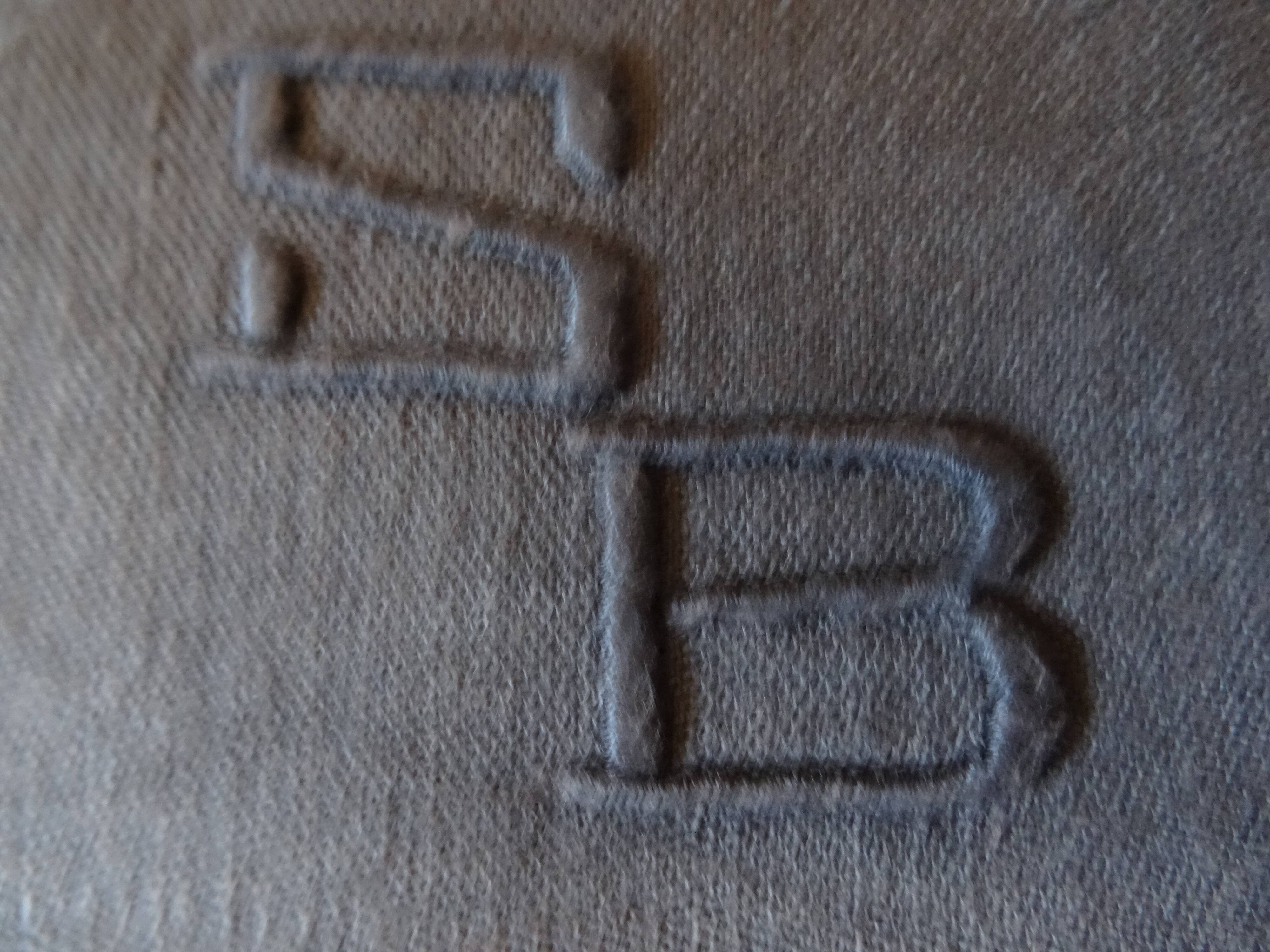 Lot de 10 serviettes monogrammées SB lin et coton