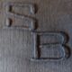 Lot de 10 serviettes monogrammées SB lin et coton