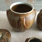 Set of four numbered Denbac spice jars