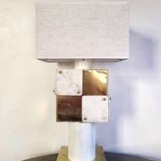 Italian lamp in marble and brass