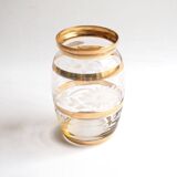 Bohemian glass and gold vase