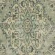 Vintage Turkish Rug Sage Green with Medallion 287 x 193 cm
