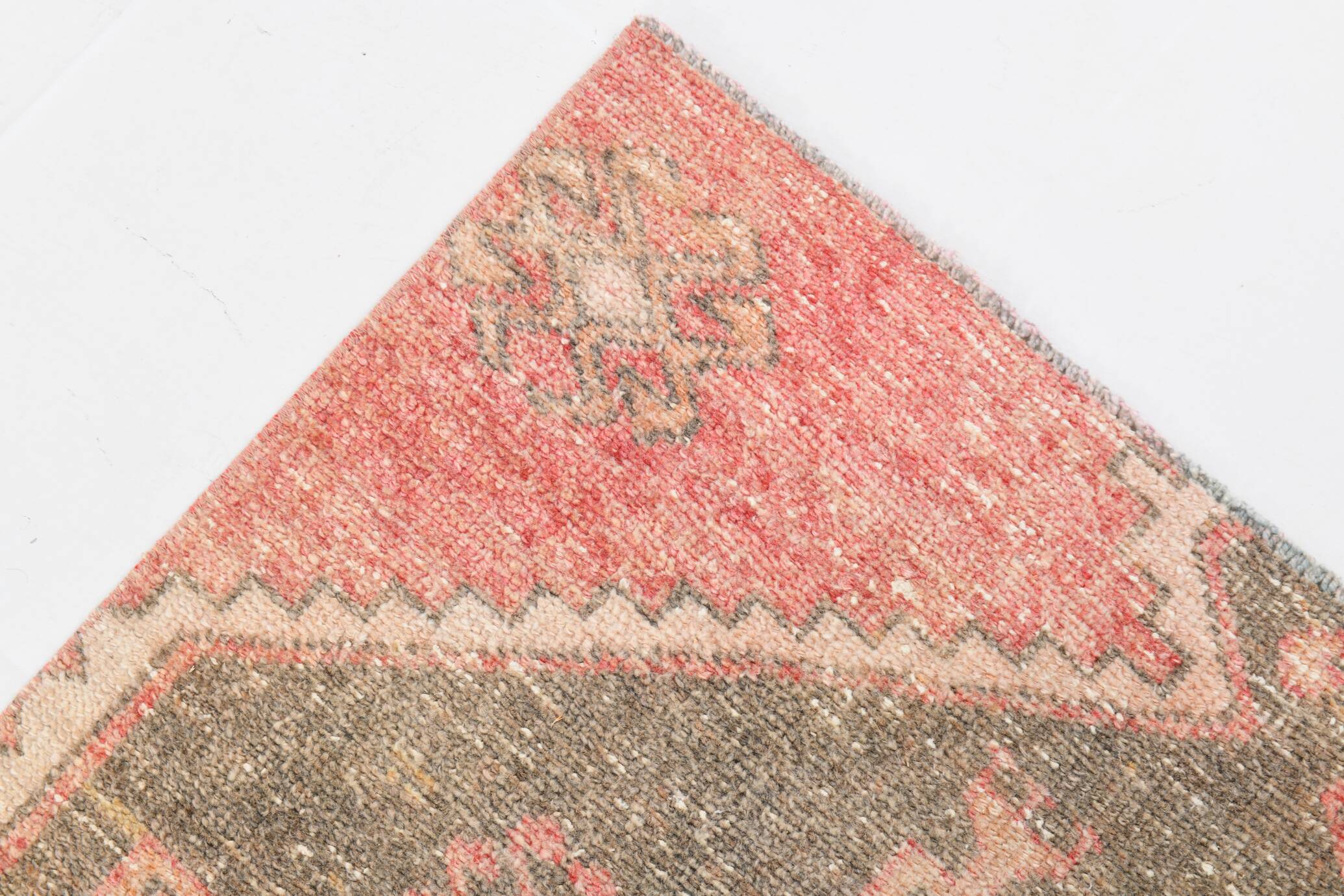 3x9 Peach Red Vintage Turkish Runner Rug, 91x274Cm SK20604