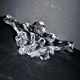 1960 design empty pocket coupe in free-form moulded crystal by Daum