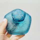 Franck Ma Toilet Box and Spray Bottle in Turquoise Blue Cracked Glass