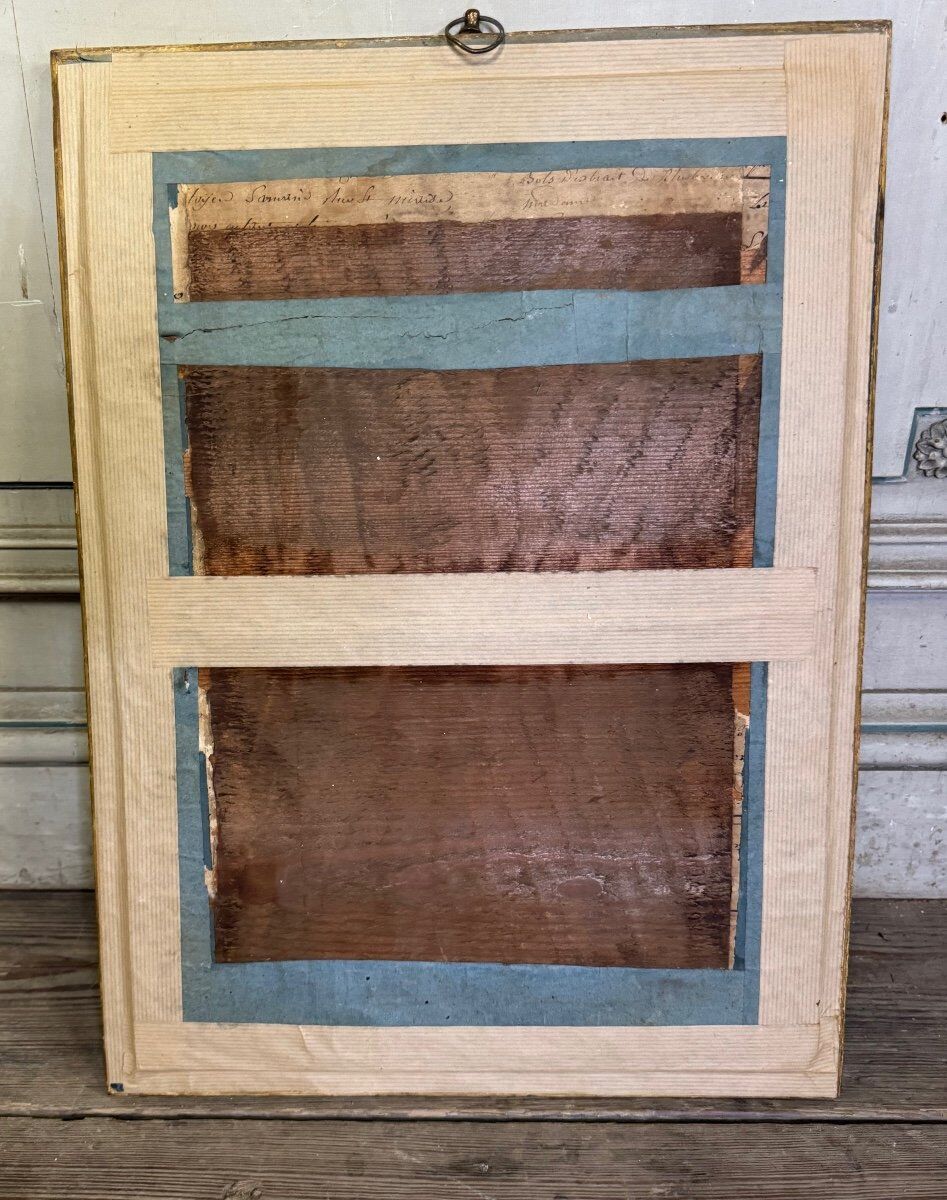 Watercolor on orchard paper, animated ruins with equestrian statue, 18th century