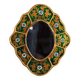 Miroir doré avec décor