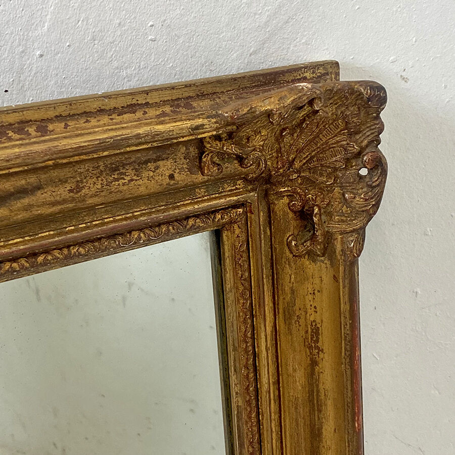 Wooden mirror and gilded stucco Louis XIV style