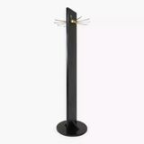 Swivel coat rack in black lacquered wood and brass