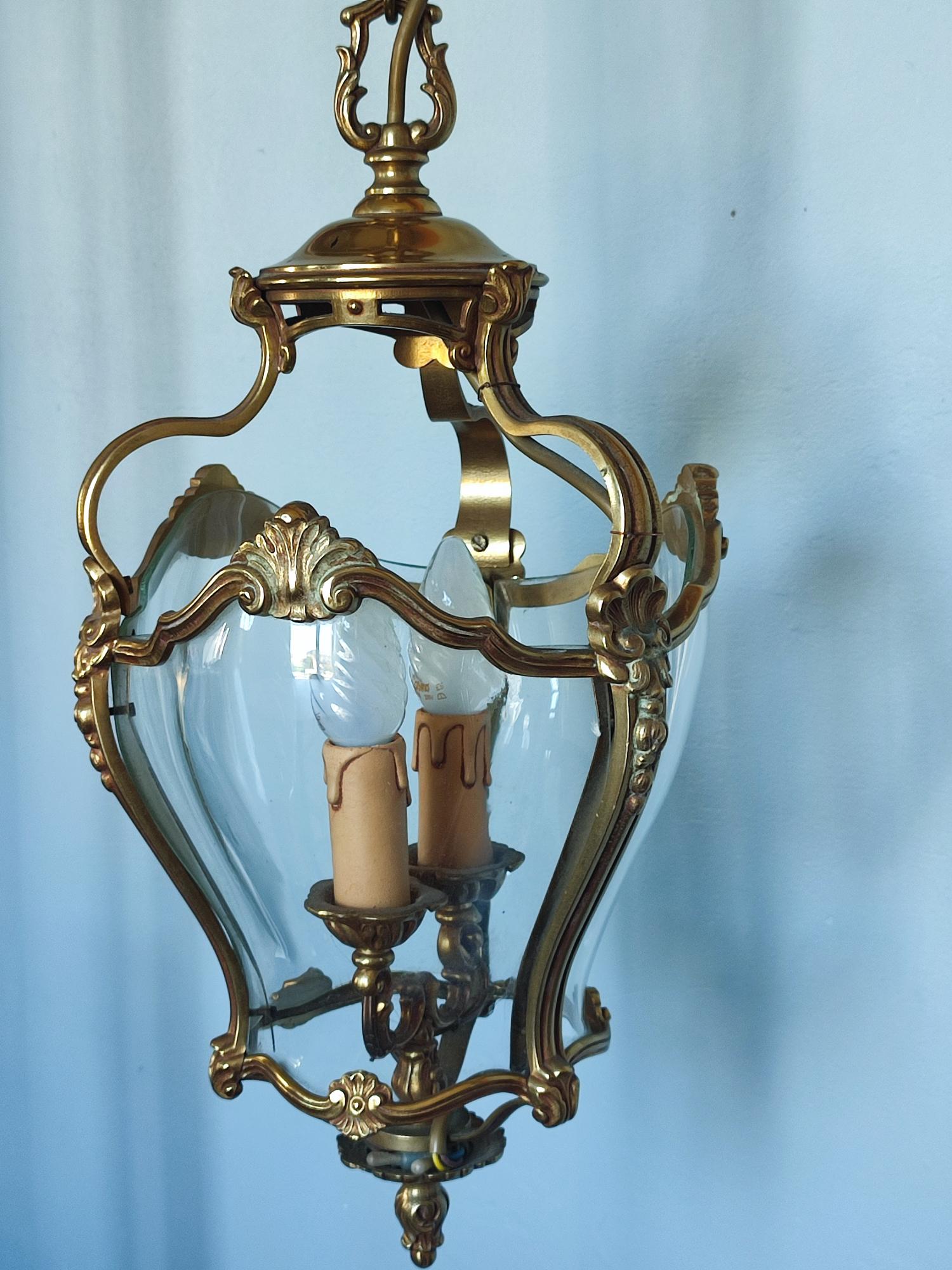 Suspension en bronze vintage