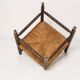 Provincial antique bobbin corner chair from the mid-century, France, 1940s.