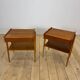 Paire de tables de chevet en teck par AB Carlström, 1960