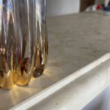 Vase ancien en cristal et doré à l'or fin