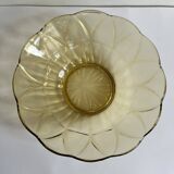 Yellow glass salad bowl