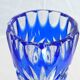Crystal blue crystal vase from